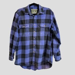 Field and Stream Original Outfitter Plaid Flannel Shirt Mens Long Sleeve.